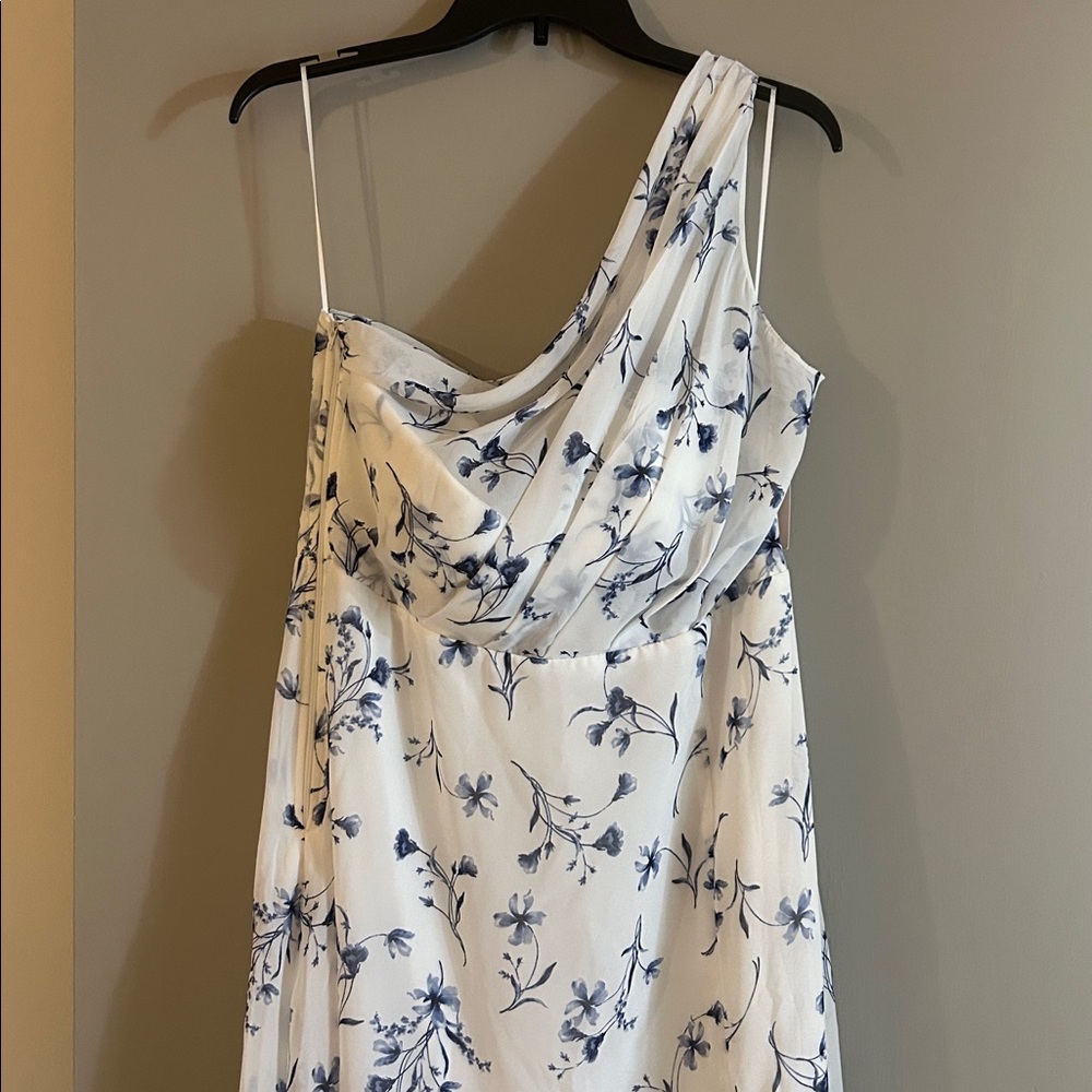 NWT Birdy Grey Kira Dress Chiffon Blue Le Fleur Bridesmaid Wedding Dress XL - Picture 4 of 15